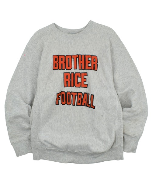 LABORATORY R(ラボラトリーアール)の「【USED】90’s RUGGED SWEATS “BROTHER RICE FOOTBAL” リバースタイプ スウェット USA製(スウェット・メンズ・グレー・X-LARGE)」の1枚目の写真