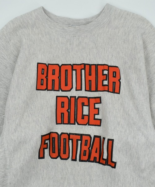 LABORATORY R(ラボラトリーアール)の「【USED】90’s RUGGED SWEATS “BROTHER RICE FOOTBAL” リバースタイプ スウェット USA製(スウェット・メンズ・グレー・X-LARGE)」の2枚目の写真