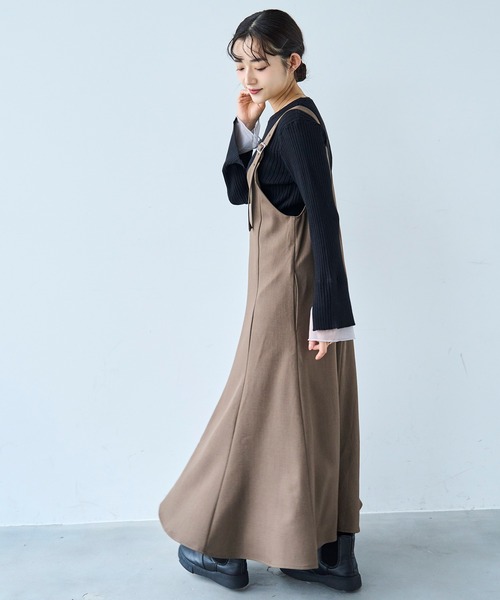 mil(ミル)の「袖口チュールレイヤード リブニット 【585135】(ニット/セーター・レディース・オフホワイト/チャコールグレー/ブラック・XS/S)」の21枚目の写真
