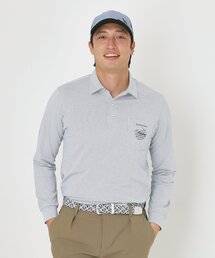 adabat（アダバット）の「吸水速乾シャンブレーストライプ長袖ポロシャツ（ポロシャツ）」