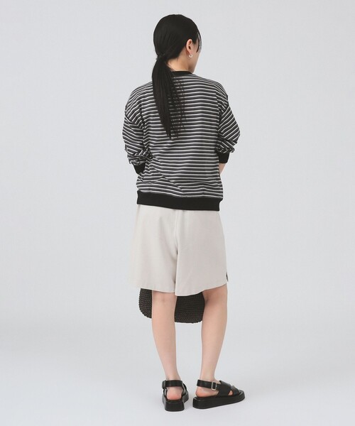 Ray BEAMS（レイビームス）の「DANTON / ストライプ ロングスリーブ Tシャツ（Tシャツ/カットソー・レディース・ブルー/チャコールグレー/オフホワイト・MEDIUM/SMALL）」の6枚目の写真
