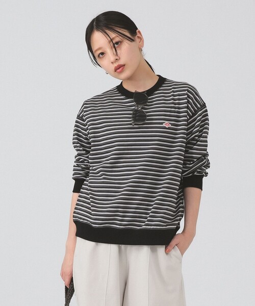 Ray BEAMS（レイビームス）の「DANTON / ストライプ ロングスリーブ Tシャツ（Tシャツ/カットソー・レディース・ブルー/チャコールグレー/オフホワイト・MEDIUM/SMALL）」の7枚目の写真