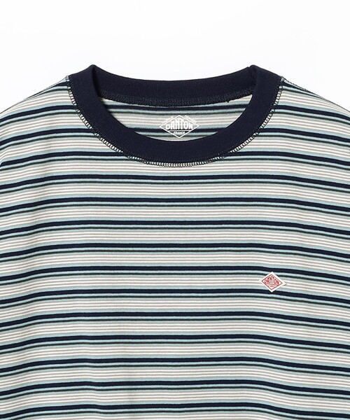 Ray BEAMS（レイビームス）の「DANTON / ストライプ ロングスリーブ Tシャツ（Tシャツ/カットソー・レディース・ブルー/チャコールグレー/オフホワイト・MEDIUM/SMALL）」の12枚目の写真