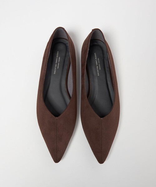 green label relaxing（グリーンレーベルリラクシング）の「ポインテッド フラットシューズ（その他シューズ・レディース・ブラック/ダークブラウン/ホワイト・25cm/24.5cm/24cm/23.5cm/23cm/22.5cm）」の3枚目の写真