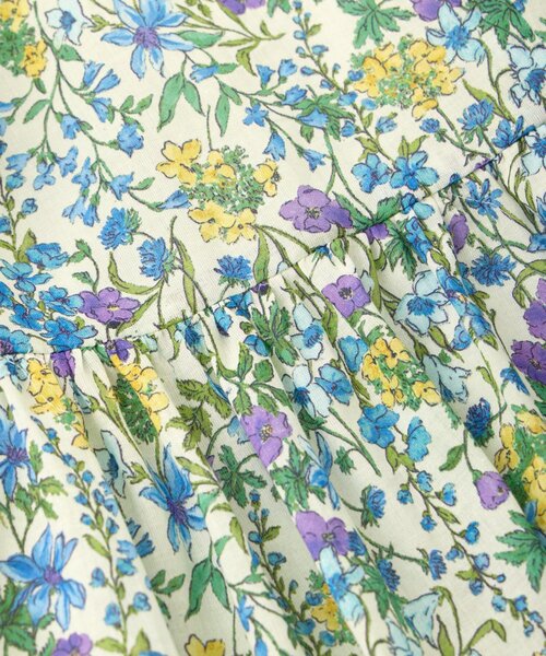 La boutique BonBon（ラブティックボンボン）の「【春気分先取り】小花プリントギャザースリーブワンピース（ワンピース・レディース・オフホワイト/ネイビー・38/36）」の9枚目の写真