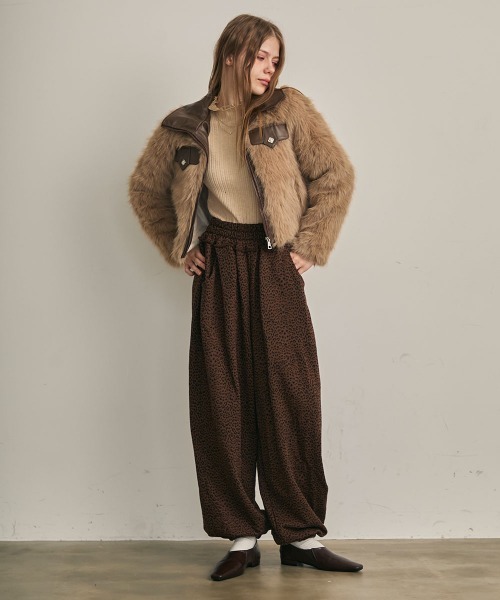 Clum(クルム)の「レオパードパターンバルーンスウェットパンツ(スウェットパンツ・レディース・ブラウン系/グレー系・FREE)」の11枚目の写真