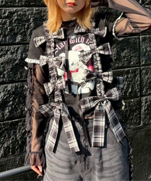 Candy Stripper（キャンディストリッパー）の「HOLD ME RIBBON ハーネス（その他トップス・レディース・ライトブルー/イエロー/ブラック・FREE）」の22枚目の写真