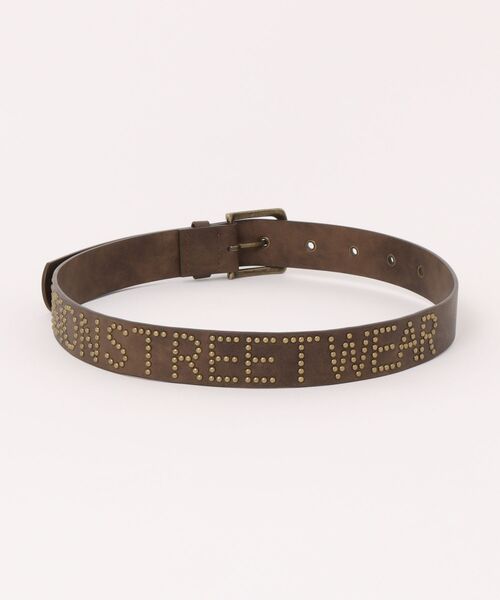 VISION STREET WEAR（ヴィジョンストリートウェア）の「VISION STREET WEAR（ヴィジョンストリートウェア）STUDDED BELT/ロゴスタッズ フェイクレザーベルト/ユニセックス（ベルト・メンズ・ブラウン/ブラック・FREE）」の7枚目の写真