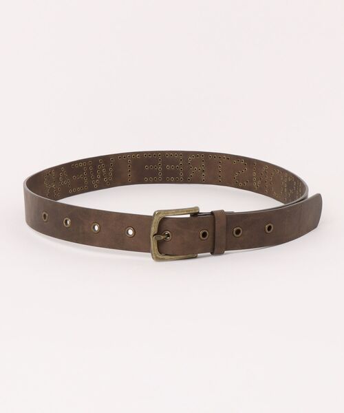 VISION STREET WEAR（ヴィジョンストリートウェア）の「VISION STREET WEAR（ヴィジョンストリートウェア）STUDDED BELT/ロゴスタッズ フェイクレザーベルト/ユニセックス（ベルト・メンズ・ブラウン/ブラック・FREE）」の6枚目の写真