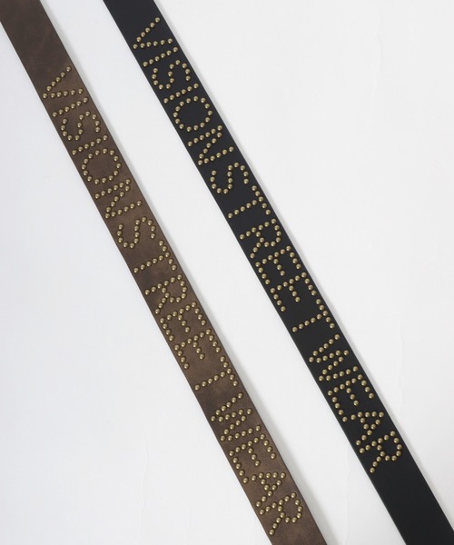 VISION STREET WEAR（ヴィジョンストリートウェア）の「VISION STREET WEAR（ヴィジョンストリートウェア）STUDDED BELT/ロゴスタッズ フェイクレザーベルト/ユニセックス（ベルト・メンズ・ブラウン/ブラック・FREE）」の14枚目の写真