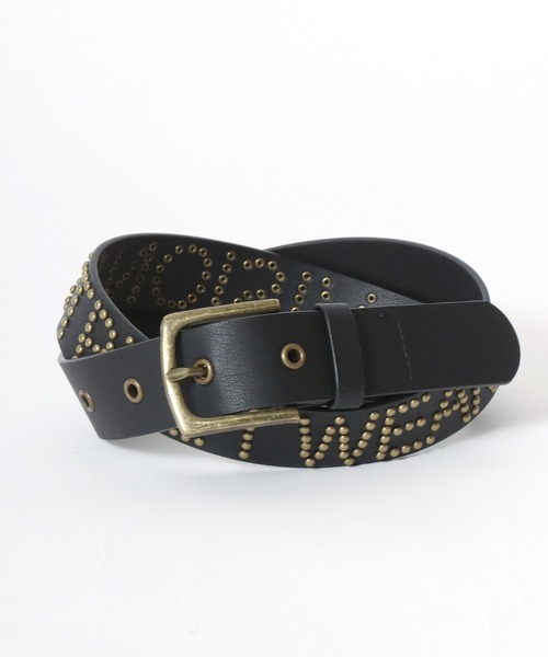 VISION STREET WEAR（ヴィジョンストリートウェア）の「VISION STREET WEAR（ヴィジョンストリートウェア）STUDDED BELT/ロゴスタッズ フェイクレザーベルト/ユニセックス（ベルト・メンズ・ブラウン/ブラック・FREE）」の15枚目の写真