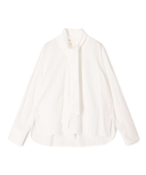 BALLSEY（ボールジィ）の「ジュエルコットン ワイドボウタイブラウス（シャツ/ブラウス・レディース・グリーン/ホワイト/ライトブルー・36）」の2枚目の写真