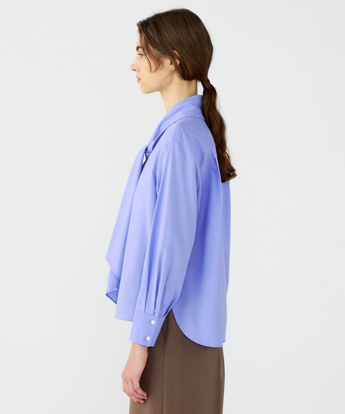 BALLSEY（ボールジィ）の「ジュエルコットン ワイドボウタイブラウス（シャツ/ブラウス・レディース・グリーン/ホワイト/ライトブルー・36）」の7枚目の写真