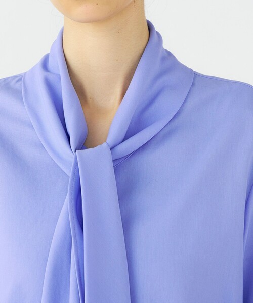 BALLSEY（ボールジィ）の「ジュエルコットン ワイドボウタイブラウス（シャツ/ブラウス・レディース・グリーン/ホワイト/ライトブルー・36）」の9枚目の写真