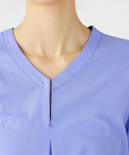 BALLSEY（ボールジィ）の「ジュエルコットン ワイドボウタイブラウス（シャツ/ブラウス・レディース・グリーン/ホワイト/ライトブルー・36）」の10枚目の写真