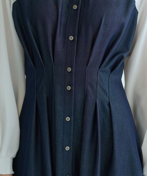 YECCA VECCA(イェッカヴェッカ)の「ベアドッキングワンピース(ワンピース・レディース・ネイビー/ブラウン/アイボリー・FREE)」の15枚目の写真