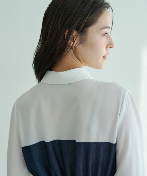 YECCA VECCA(イェッカヴェッカ)の「ベアドッキングワンピース(ワンピース・レディース・ネイビー/ブラウン/アイボリー・FREE)」の14枚目の写真