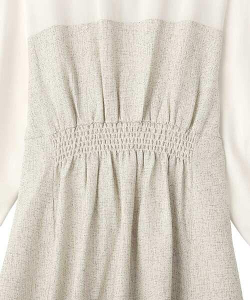 YECCA VECCA(イェッカヴェッカ)の「ベアドッキングワンピース(ワンピース・レディース・ネイビー/ブラウン/アイボリー・FREE)」の8枚目の写真