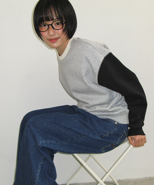 RONRON(ロンロン)の「MULTI COLOR SWEATSHIRT GREY DOT(スウェット・レディース・その他・FREE)」の3枚目の写真