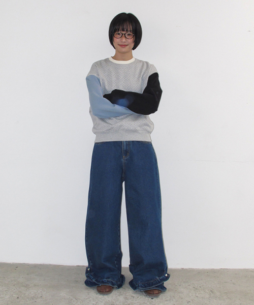 RONRON(ロンロン)の「MULTI COLOR SWEATSHIRT GREY DOT(スウェット・レディース・その他・FREE)」の4枚目の写真