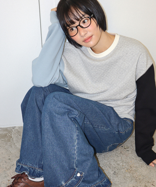 RONRON(ロンロン)の「MULTI COLOR SWEATSHIRT GREY DOT(スウェット・レディース・その他・FREE)」の5枚目の写真