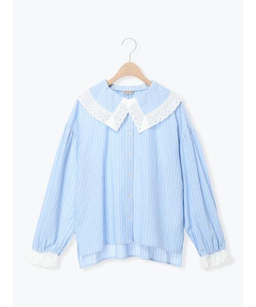 2WAY】レースBig襟取り外しブラウス（シャツ/ブラウス）｜Samansa Mos2