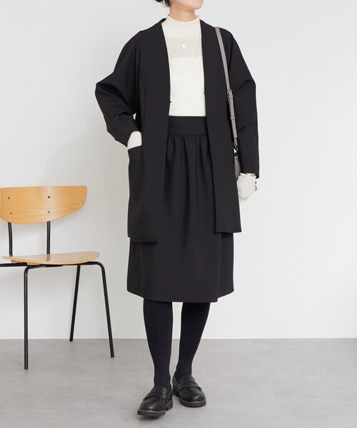 LIVETART（リヴェタート）の「《LIVETART》ギャザーミディスカート（スカート・レディース・ブラック・FREE）」の2枚目の写真