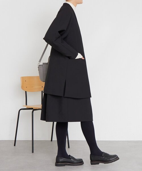 LIVETART（リヴェタート）の「《LIVETART》ギャザーミディスカート（スカート・レディース・ブラック・FREE）」の4枚目の写真