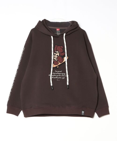 DOUBLE STANDARD CLOTHING(ダブルスタンダードクロージング)の「スケボーベア ダンボールニットパーカー(WEB限定)(パーカー・レディース・ブラウン・FREE)」の4枚目の写真