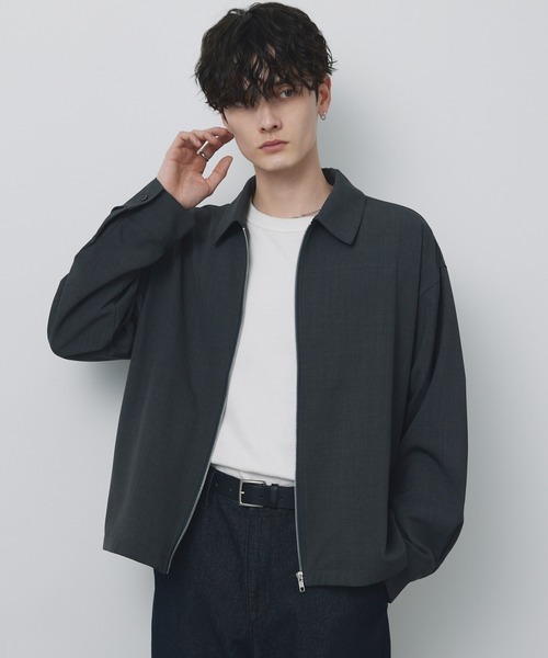 CIYOT（シヨウト）の「【CIYOT-シヨウト-】ショート丈 ジップアップ ルーズ シャツ ブルゾン / 速乾・UVカット・イージーケア（ブルゾン・メンズ・ブラウン/グレー/ダークネイビー/スミクロ・L/M/S）」の2枚目の写真