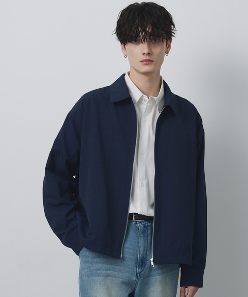 CIYOT（シヨウト）の「【CIYOT-シヨウト-】ショート丈 ジップアップ ルーズ シャツ ブルゾン / 速乾・UVカット・イージーケア（ブルゾン・メンズ・ブラウン/グレー/ダークネイビー/スミクロ・L/M/S）」の4枚目の写真