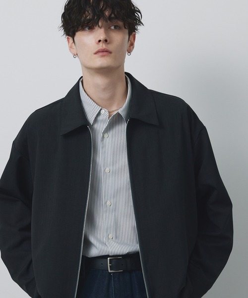 CIYOT（シヨウト）の「【CIYOT-シヨウト-】ショート丈 ジップアップ ルーズ シャツ ブルゾン / 速乾・UVカット・イージーケア（ブルゾン・メンズ・ブラウン/グレー/ダークネイビー/スミクロ・L/M/S）」の7枚目の写真