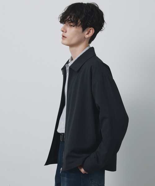 CIYOT（シヨウト）の「【CIYOT-シヨウト-】ショート丈 ジップアップ ルーズ シャツ ブルゾン / 速乾・UVカット・イージーケア（ブルゾン・メンズ・ブラウン/グレー/ダークネイビー/スミクロ・L/M/S）」の9枚目の写真