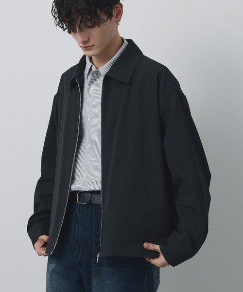 CIYOT（シヨウト）の「【CIYOT-シヨウト-】ショート丈 ジップアップ ルーズ シャツ ブルゾン / 速乾・UVカット・イージーケア（ブルゾン・メンズ・ブラウン/グレー/ダークネイビー/スミクロ・L/M/S）」の11枚目の写真