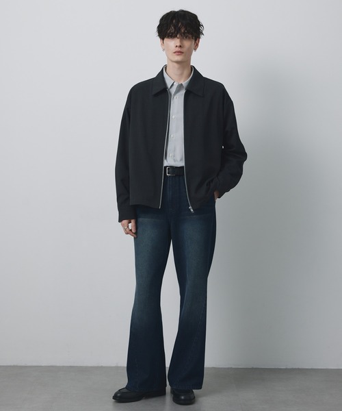 CIYOT（シヨウト）の「【CIYOT-シヨウト-】ショート丈 ジップアップ ルーズ シャツ ブルゾン / 速乾・UVカット・イージーケア（ブルゾン・メンズ・ブラウン/グレー/ダークネイビー/スミクロ・L/M/S）」の13枚目の写真