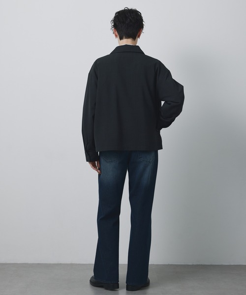 CIYOT（シヨウト）の「【CIYOT-シヨウト-】ショート丈 ジップアップ ルーズ シャツ ブルゾン / 速乾・UVカット・イージーケア（ブルゾン・メンズ・ブラウン/グレー/ダークネイビー/スミクロ・L/M/S）」の15枚目の写真