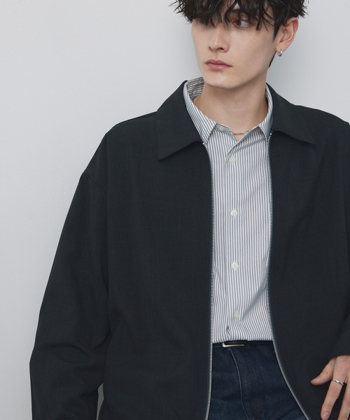 CIYOT（シヨウト）の「【CIYOT-シヨウト-】ショート丈 ジップアップ ルーズ シャツ ブルゾン / 速乾・UVカット・イージーケア（ブルゾン・メンズ・ブラウン/グレー/ダークネイビー/スミクロ・L/M/S）」の17枚目の写真