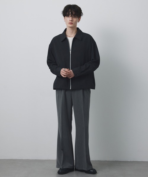 CIYOT（シヨウト）の「【CIYOT-シヨウト-】ショート丈 ジップアップ ルーズ シャツ ブルゾン / 速乾・UVカット・イージーケア（ブルゾン・メンズ・ブラウン/グレー/ダークネイビー/スミクロ・L/M/S）」の19枚目の写真