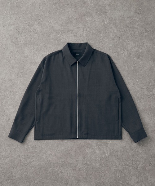 CIYOT(シヨウト)の「【CIYOT】リラックスフィット ジップアップ ショートブルゾン<速乾・UVカット・イージーケア>(ブルゾン・メンズ・ブラウン/グレー/ダークネイビー/スミクロ・L/M/S)」の7枚目の写真