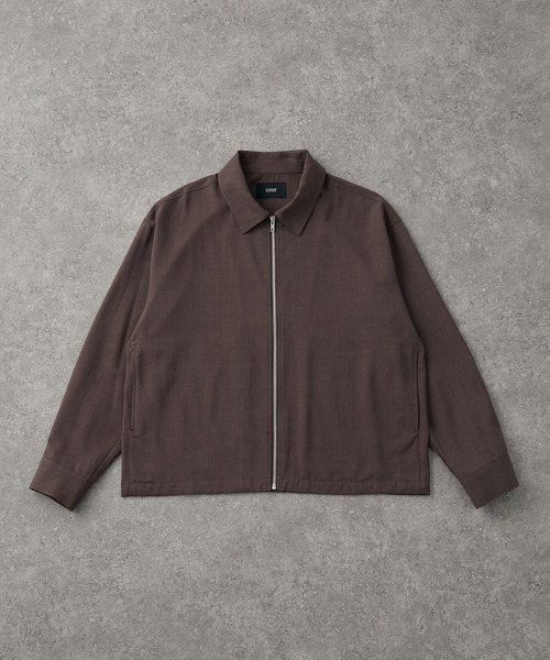 CIYOT(シヨウト)の「【CIYOT】リラックスフィット ジップアップ ショートブルゾン<速乾・UVカット・イージーケア>(ブルゾン・メンズ・ブラウン/グレー/ダークネイビー/スミクロ・L/M/S)」の8枚目の写真