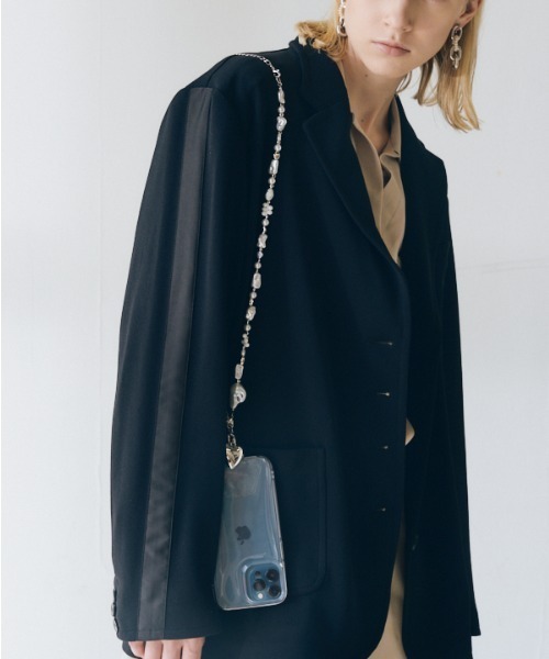 Muel Chic(ミュエルシック)の「Liora Jersey tailored リオラジャージテーラード(テーラードジャケット・レディース・ブラック/ネイビー/アイボリー・FREE)」の12枚目の写真