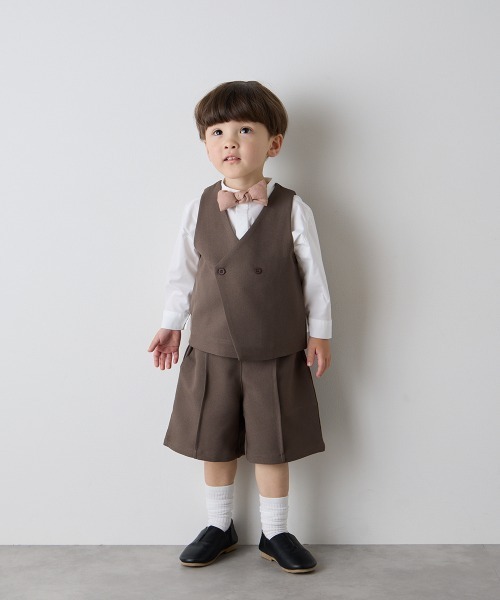riziere(リジェール)の「アシンメトリーデザインベスト(スーツベスト・キッズ・ブラウン/ネイビー/カーキ系/グレー/ライトブラウン/ブラック・90/100/110/120/130/140/150/160)」の15枚目の写真