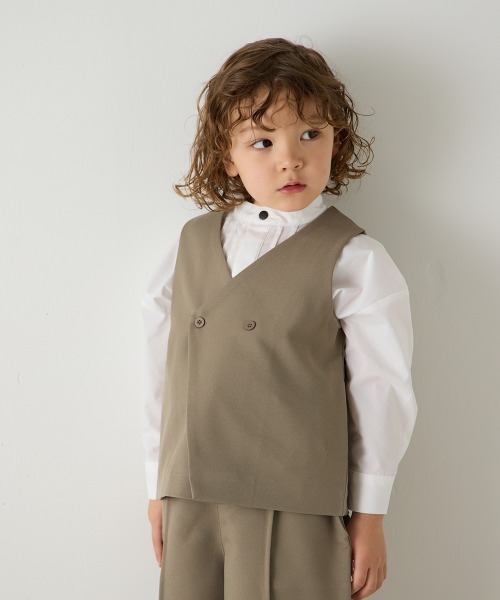 riziere(リジェール)の「アシンメトリーデザインベスト(スーツベスト・キッズ・ブラウン/ネイビー/カーキ系/グレー/ライトブラウン/ブラック・90/100/110/120/130/140/150/160)」の13枚目の写真