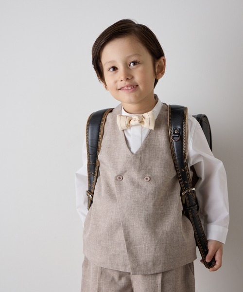riziere(リジェール)の「アシンメトリーデザインベスト(スーツベスト・キッズ・ブラウン/ネイビー/カーキ系/グレー/ライトブラウン/ブラック・90/100/110/120/130/140/150/160)」の11枚目の写真