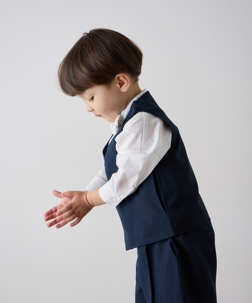 riziere(リジェール)の「アシンメトリーデザインベスト(スーツベスト・キッズ・ブラウン/ネイビー/カーキ系/グレー/ライトブラウン/ブラック・90/100/110/120/130/140/150/160)」の7枚目の写真