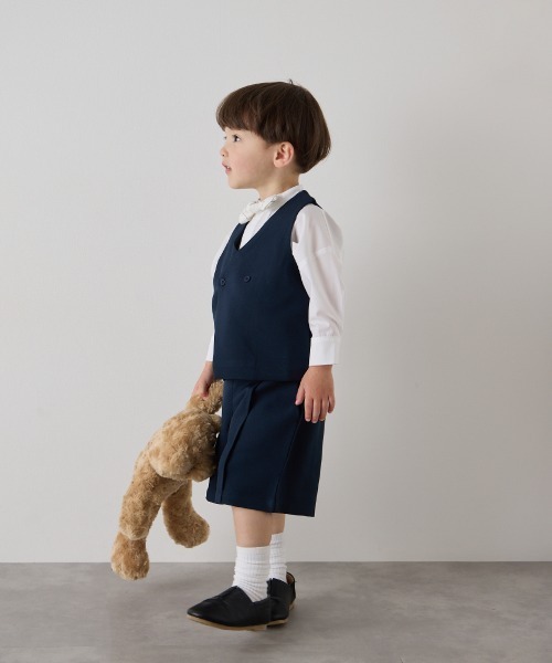 riziere(リジェール)の「アシンメトリーデザインベスト(スーツベスト・キッズ・ブラウン/ネイビー/カーキ系/グレー/ライトブラウン/ブラック・90/100/110/120/130/140/150/160)」の9枚目の写真