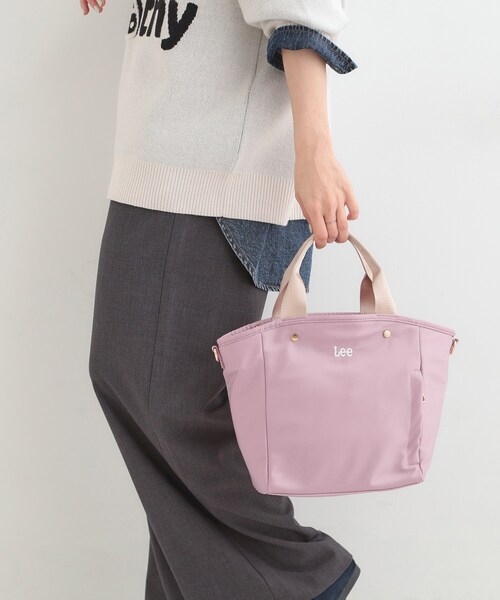 Lee（リー）の「【Lee別注／撥水】6ポケットトートバッグ（トートバッグ・レディース・ピンク系/ナチュラル/グレー/アイボリー系7/ネイビー系5/ブラック・00）」の6枚目の写真