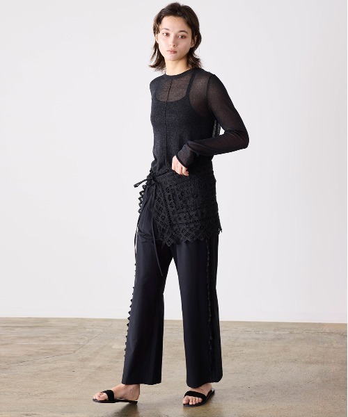 Marilyn Moon(マリリンムーン)の「batten lace camisole(キャミソール・レディース・ブラック/ダークブルー/ホワイト・FREE)」の12枚目の写真