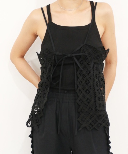 Marilyn Moon(マリリンムーン)の「batten lace camisole(キャミソール・レディース・ブラック/ダークブルー/ホワイト・FREE)」の19枚目の写真