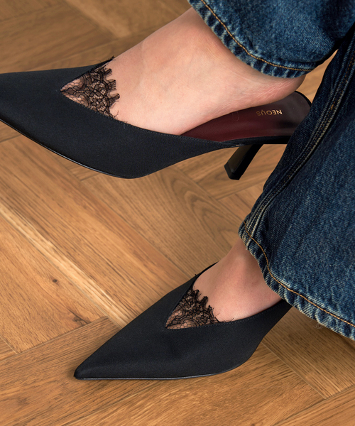 AP STUDIO（エーピーストゥディオ）の「【NEOUS/ネオアス】MATAR LACE CREPE PUMPS（パンプス・レディース・ブラック・36/37/38）」の17枚目の写真